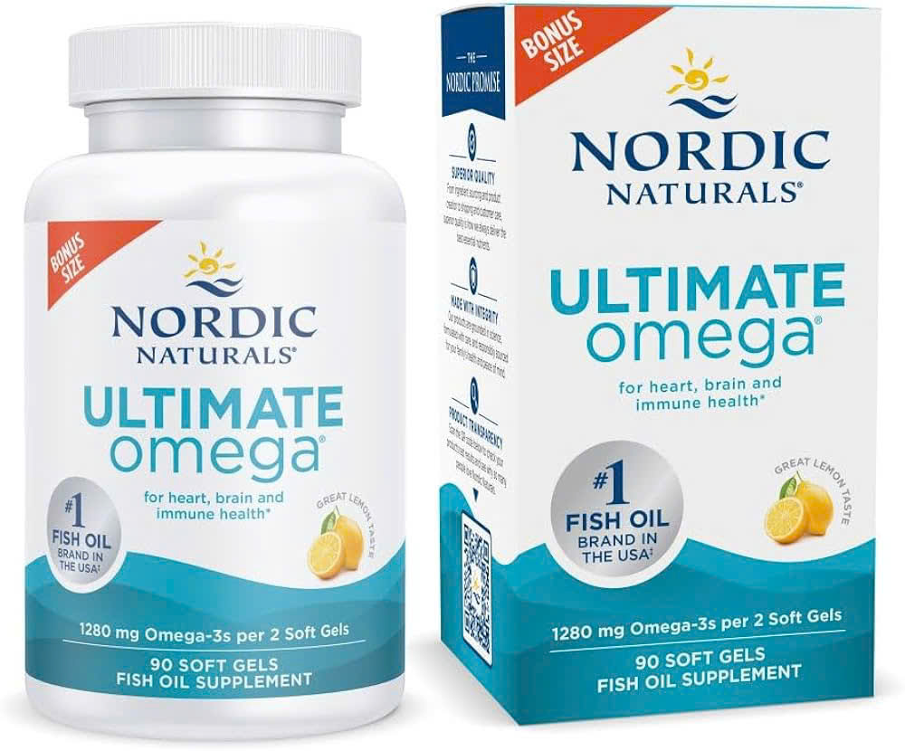 Dầu cá Nordic Ultimate cho người lớn vị chanh hộp 90 viên