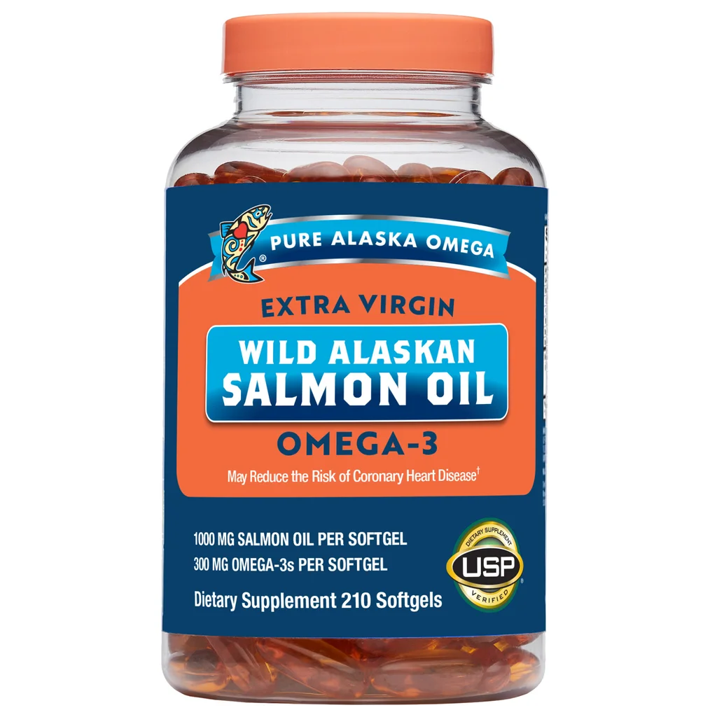 Viên dầu cá hồi omega 3 Alaska Salmon Oil 1000mg 210 viên