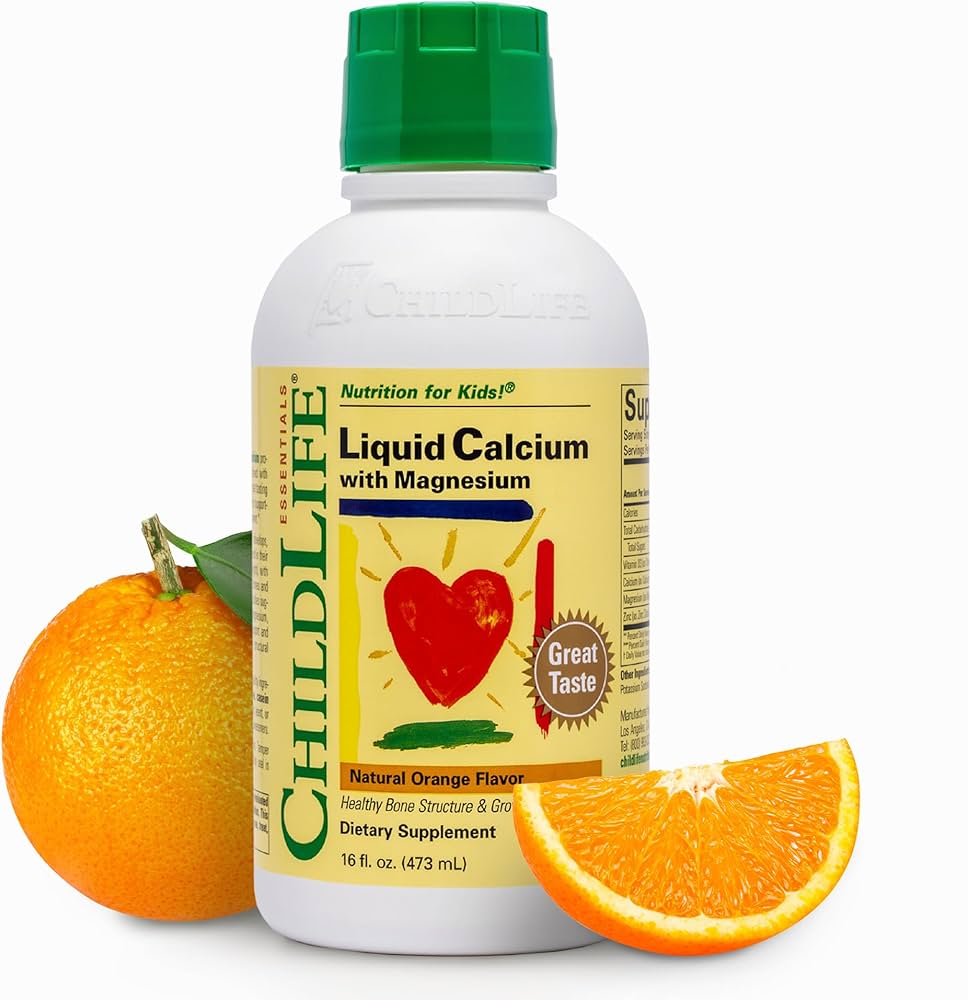 Canxi dạng nước ChildLife cho bé từ 6 tháng hương cam chai 473ml