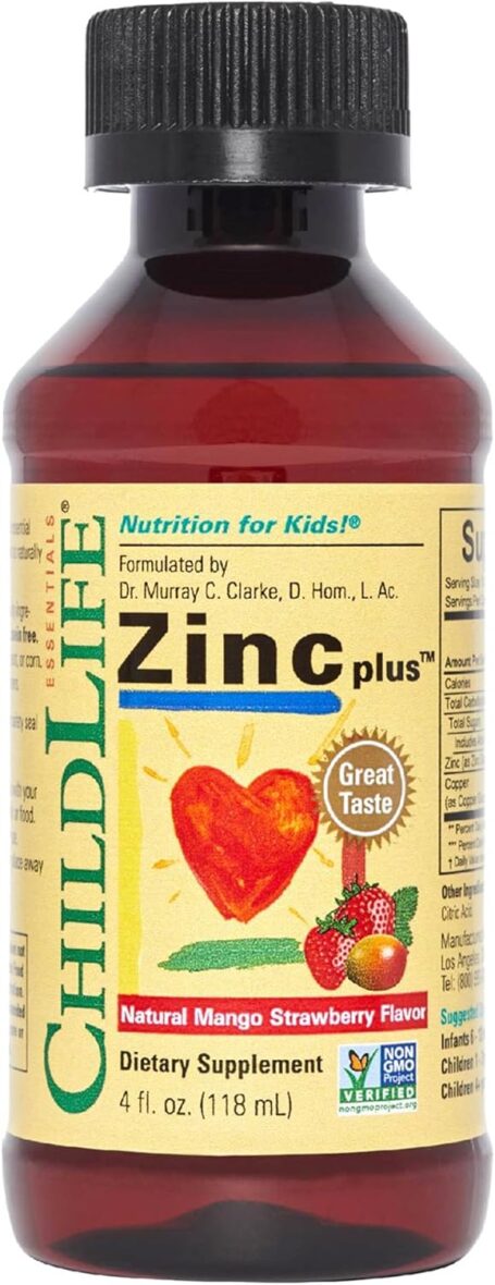 Kẽm nước Zinc ChildLife cho bé từ 6 tháng chai 118ml