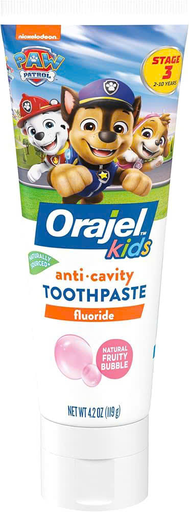 Kem đánh răng Orajel Paw Patrol có Fluoride cho bé 2-10 tuổi