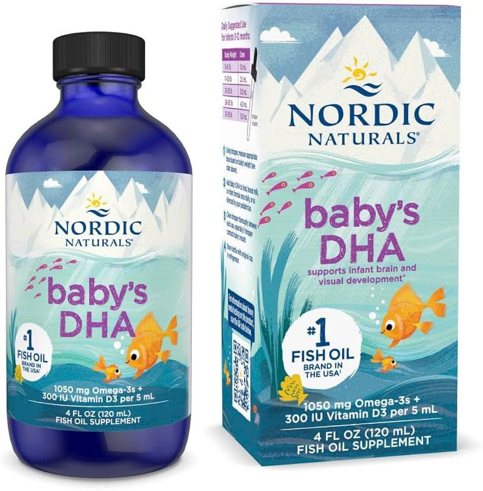 Dầu cá Nordic Baby 0-12 tháng không hương vị kèm vitamin D